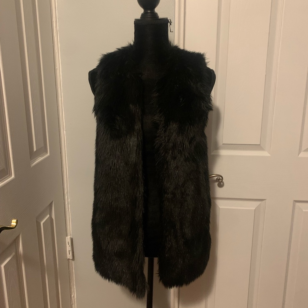 Juicy Couture faux fur black vest